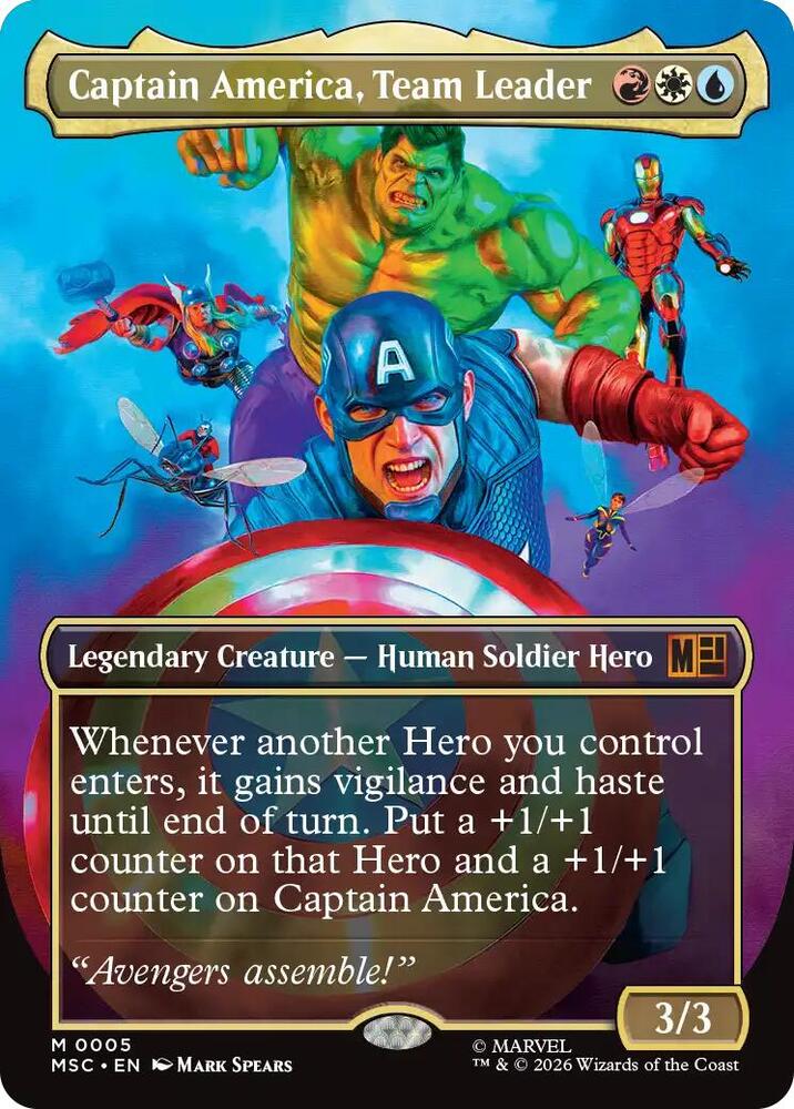 Captain America, Team Leader (Borderless) card image