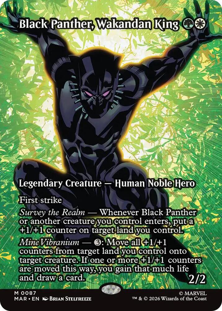 Black Panther, Wakandan King (Borderless) card image