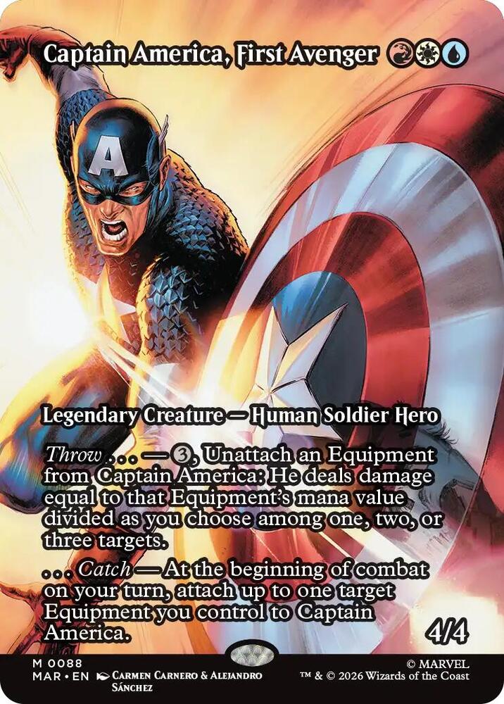 Captain America, First Avenger (Borderless) card image