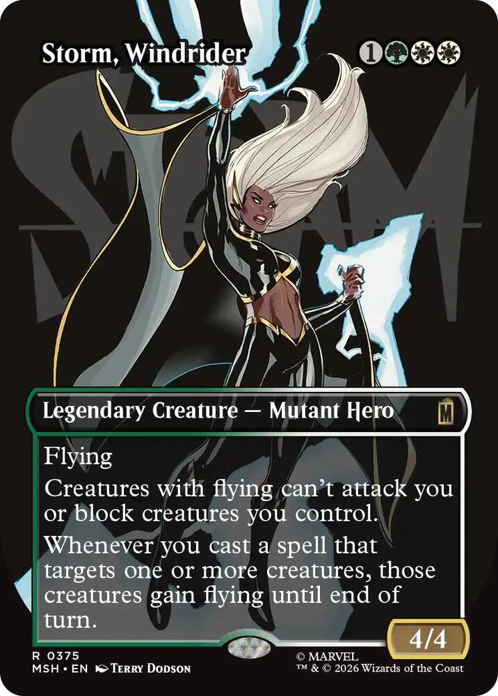 Storm, Windrider (Borderless) card image