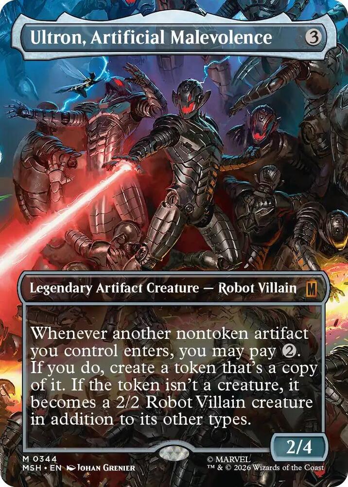 Ultron, Artificial Malevolence (Borderless) (0344) card image