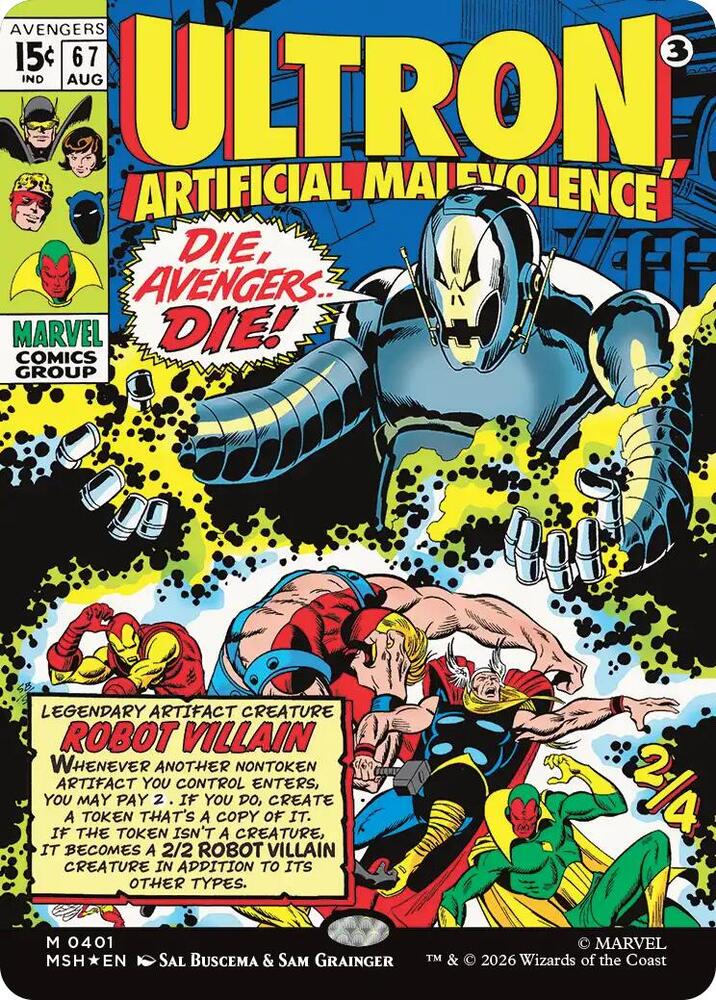 Ultron, Artificial Malevolence (Borderless) (0401) card image