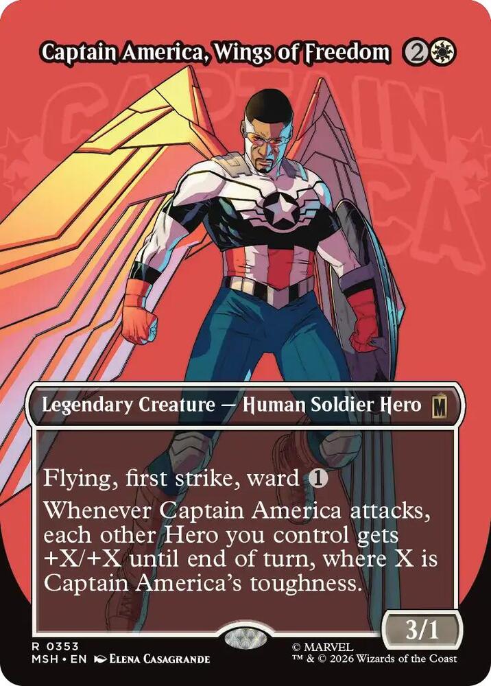 Captain America, Wings of Freedom (Borderless) card image