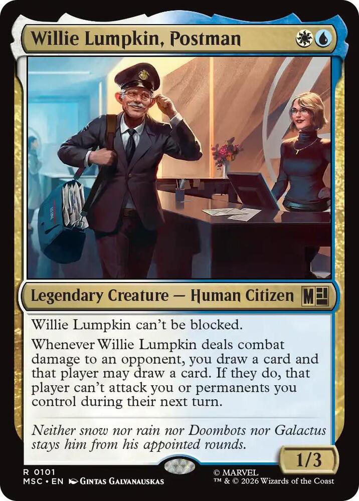 Willie Lumpkin, Postman (Surge Foil) card image