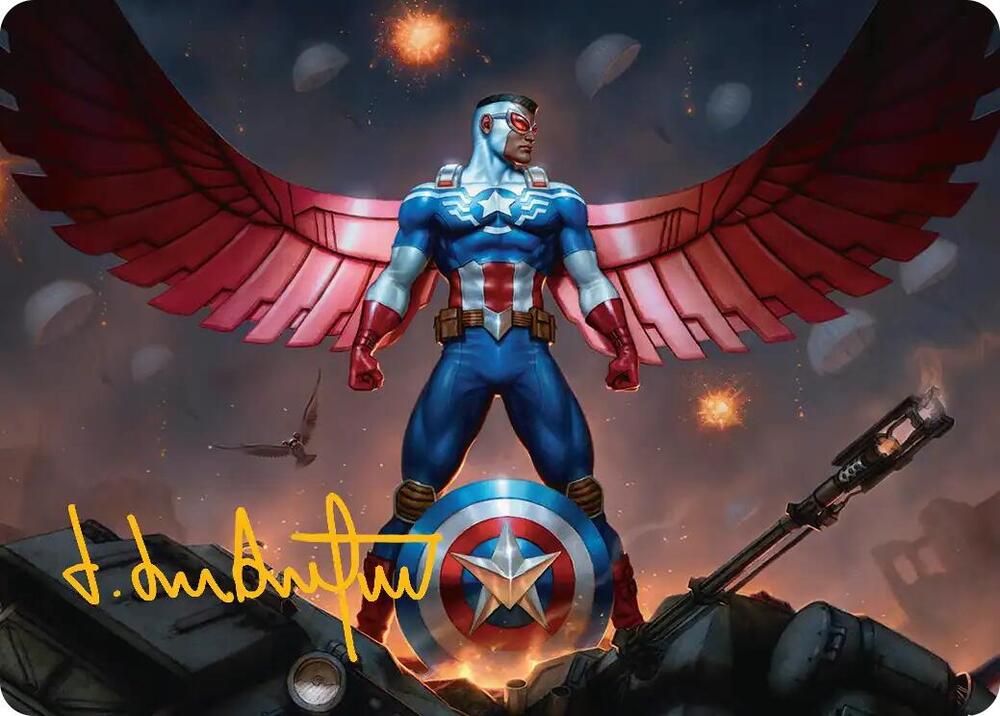 Captain America, Wings of Freedom Art Card (2/45) (Gold-Stamped Signature) card image