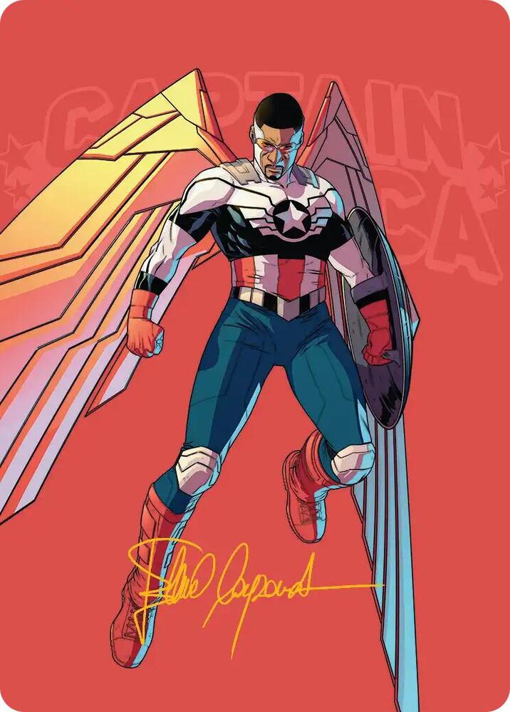 Captain America, Wings of Freedom Art Card (22/45) (Gold-Stamped Signature) card image