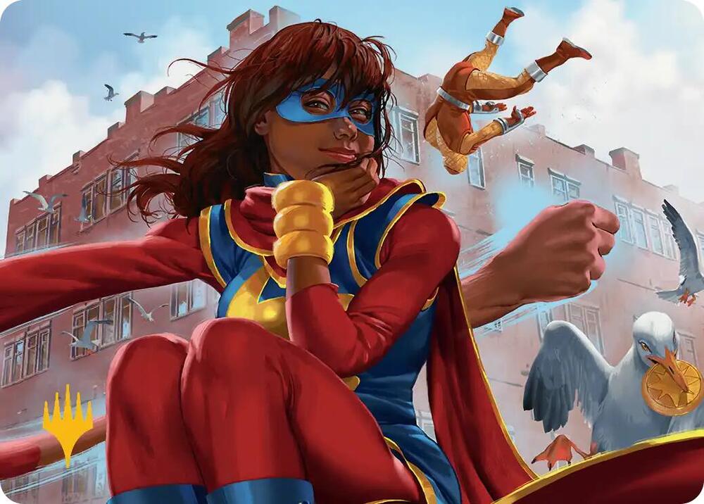 Ms. Marvel, Kamala Khan Art Card (Gold-Stamped Planeswalker Symbol) card image