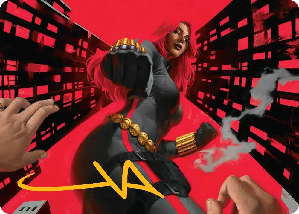 Black Widow, Deadly Hunter Art Card (Gold-Stamped Signature) card image