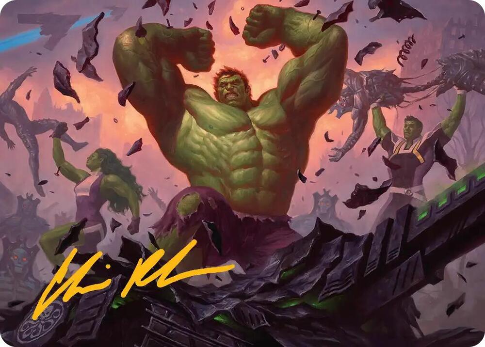 HULK SMASH! Art Card (Gold-Stamped Signature) card image