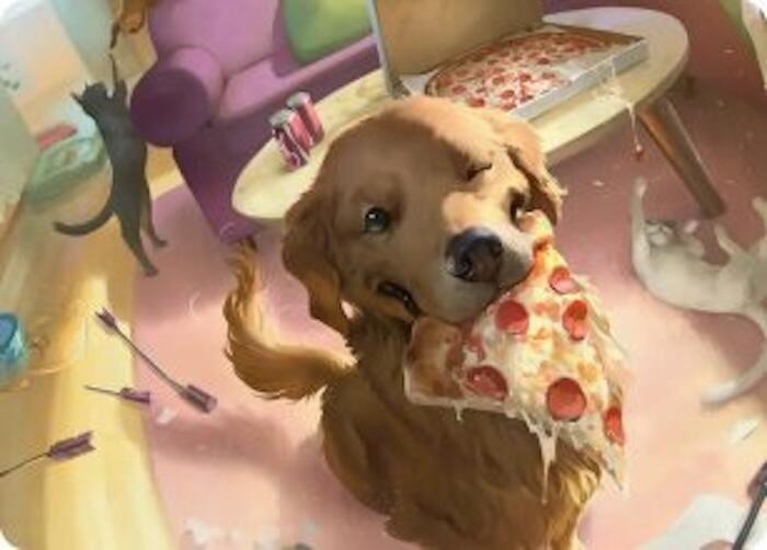 Lucky the Pizza Dog Art Card card image
