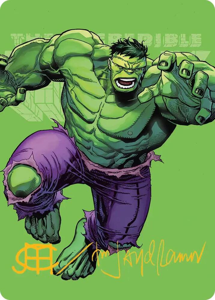 The Incredible Hulk Art Card (Gold-Stamped Signature) card image
