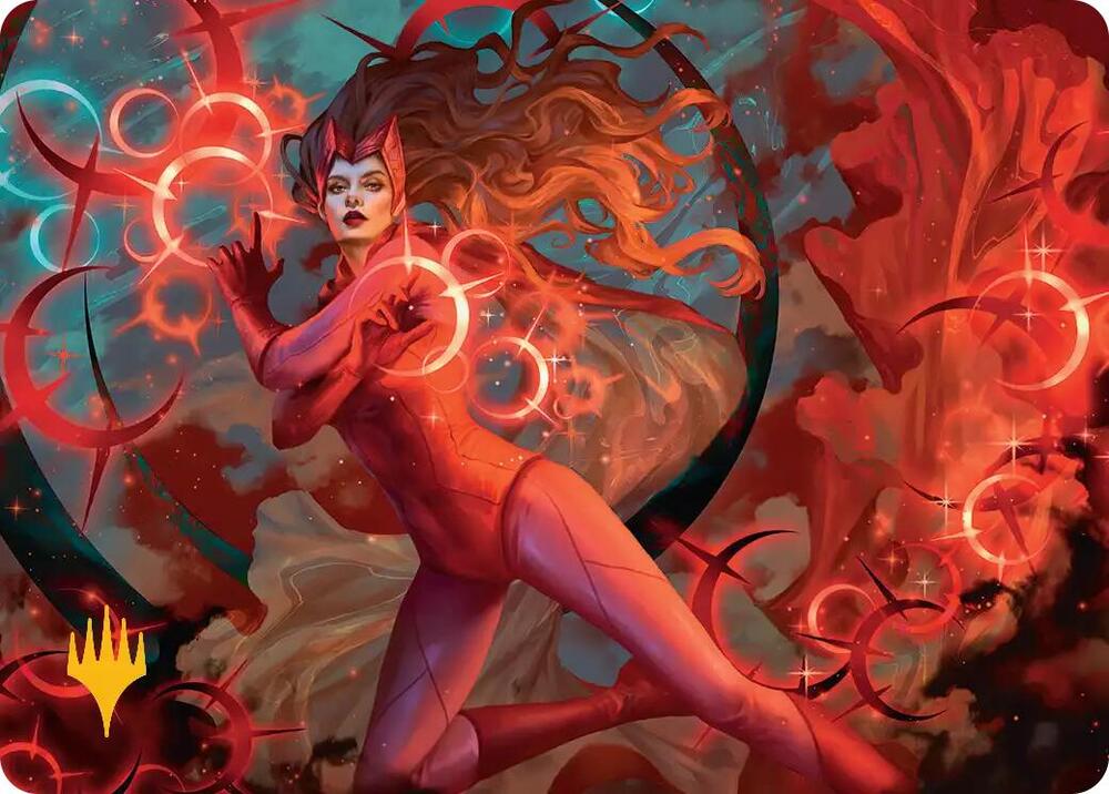 Scarlet Witch, Chaotic Avenger Art Card (Gold-Stamped Planeswalker Symbol) card image