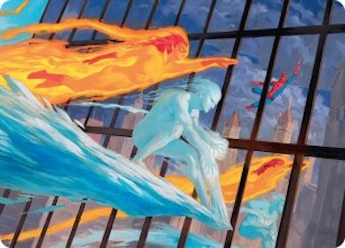 Iceman and Firestar Art Card card image