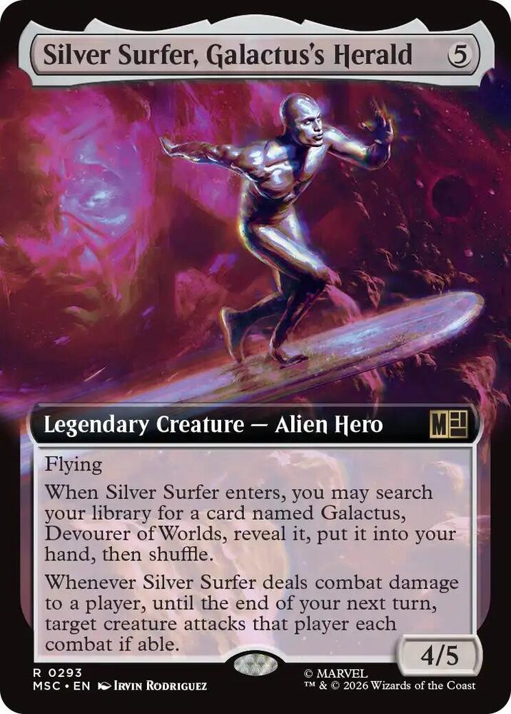 Silver Surfer, Galactus's Herald (Extended Art) card image