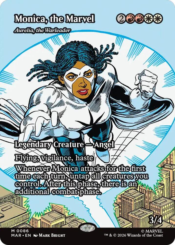 Monica, the Marvel - Aurelia, the Warleader (Borderless) card image