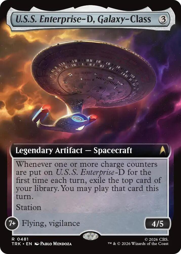 U.S.S. Enterprise-D, Galaxy-Class (Extended Art) card image