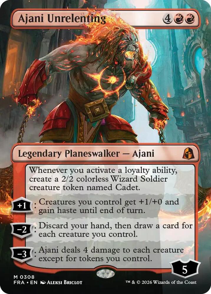 Ajani Unrelenting (Borderless) card image