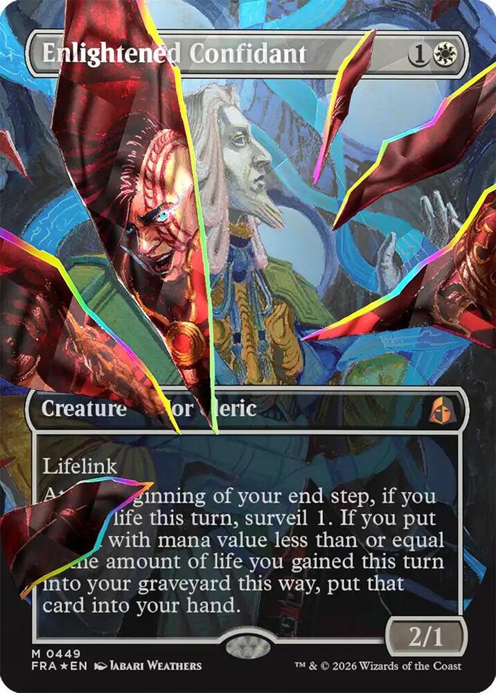 Enlightened Confidant (Borderless) (Facet Foil) (0449) card image