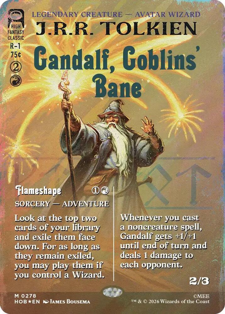 Gandalf, Goblins' Bane (Borderless) (Surge Foil) card image