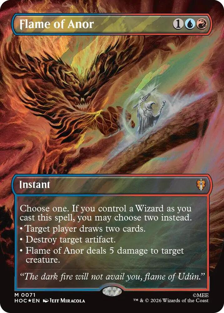 Flame of Anor (Borderless) (Surge Foil) card image