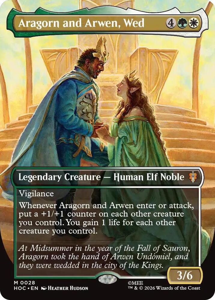 Aragorn and Arwen, Wed (Borderless) card image
