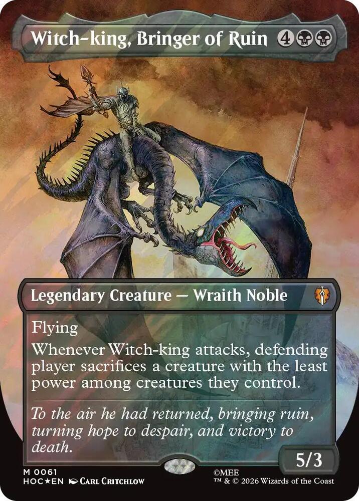 Witch-king, Bringer of Ruin (Borderless) (Surge Foil) card image