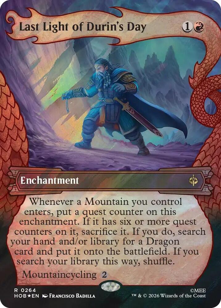 Last Light of Durin's Day (Showcase) (Surge Foil) card image