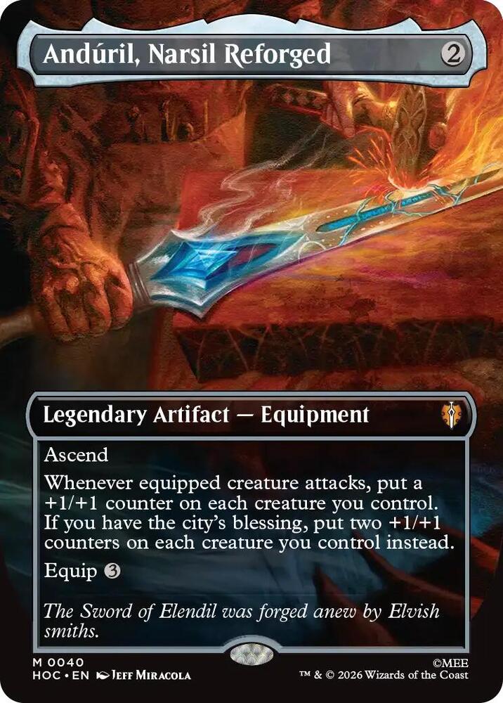 Anduril, Narsil Reforged (Borderless) card image
