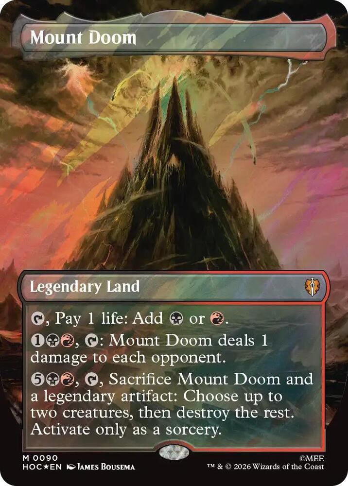 Mount Doom (Borderless) (Surge Foil) card image