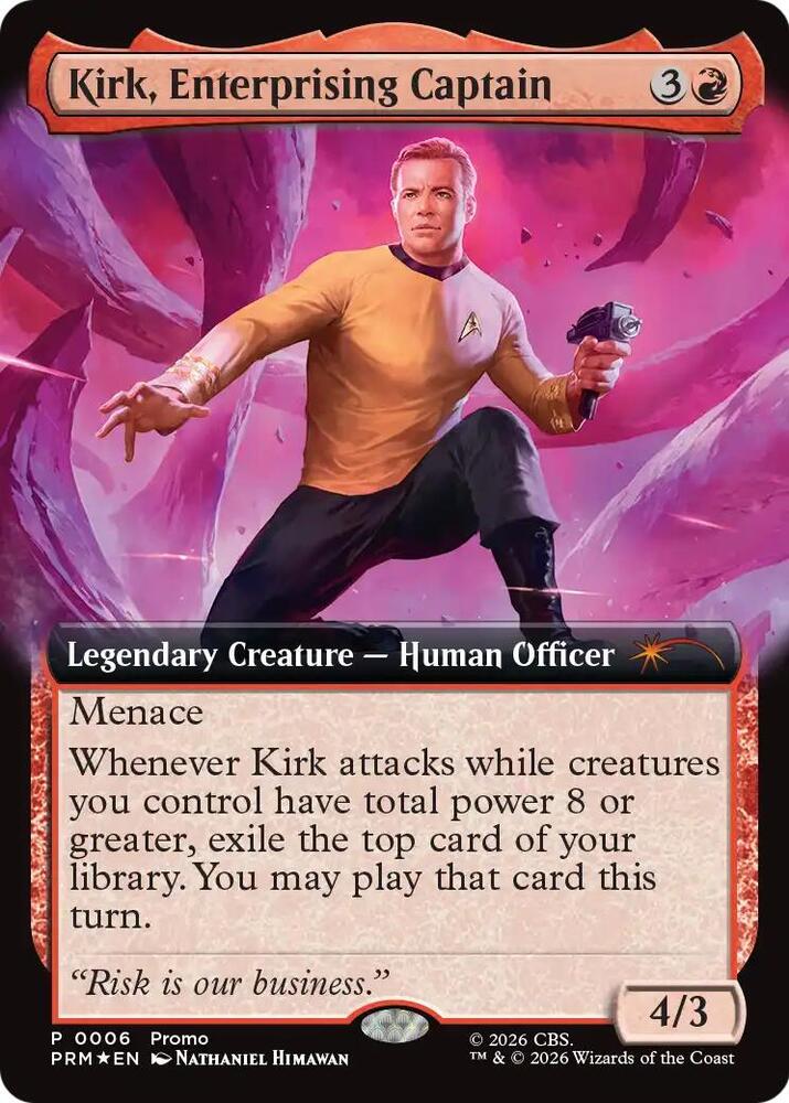 Kirk, Enterprising Captain (Extended Art) card image