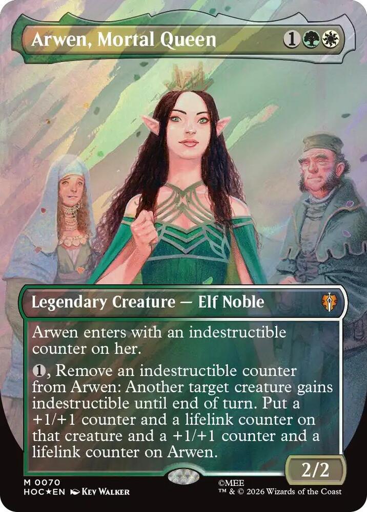 Arwen, Mortal Queen (Borderless) (Surge Foil) card image
