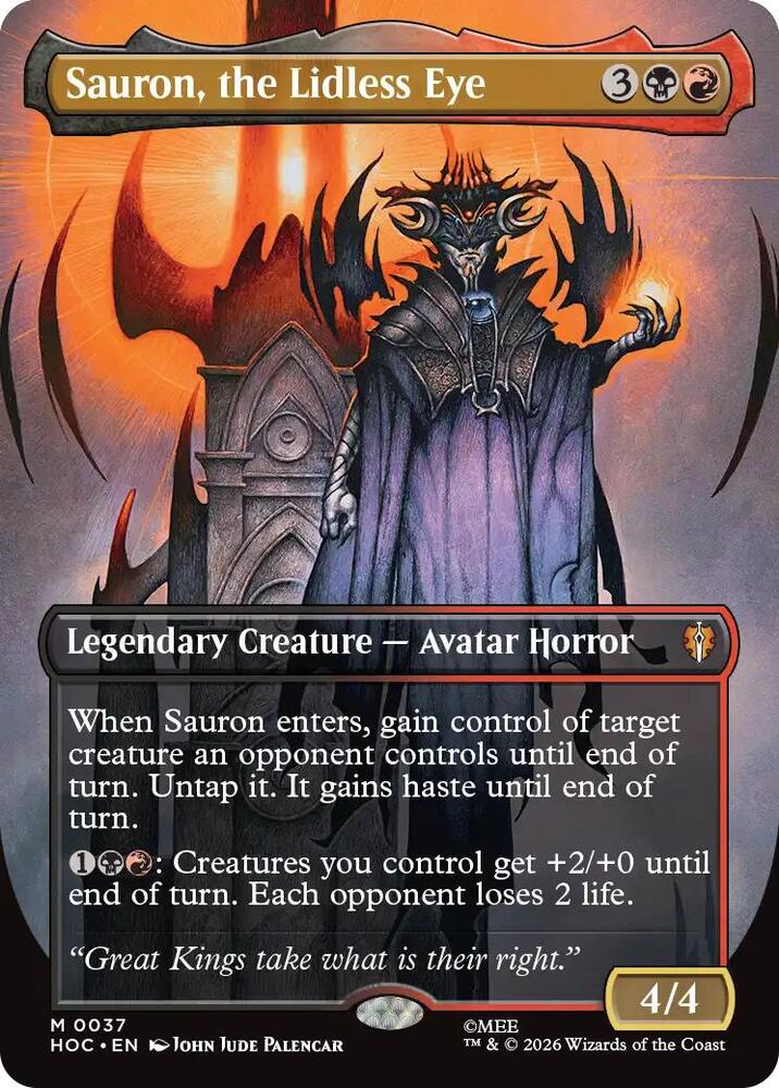 Sauron, the Lidless Eye (Borderless) card image
