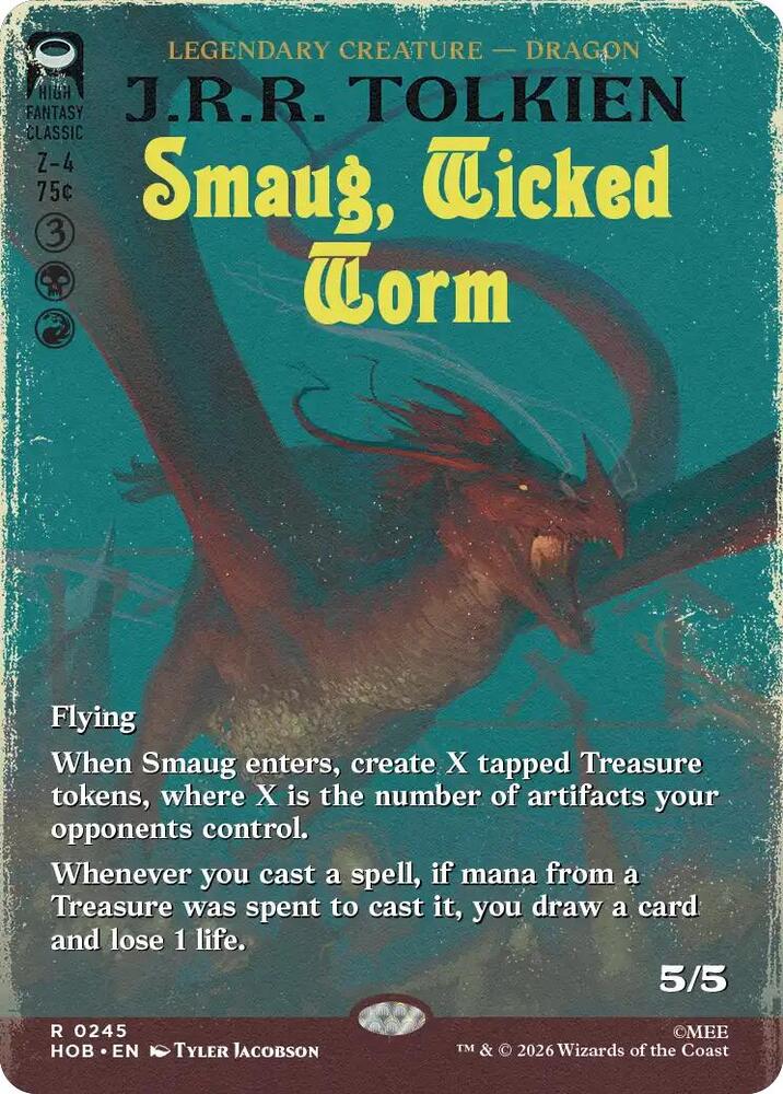 Smaug, Wicked Worm (Borderless) card image