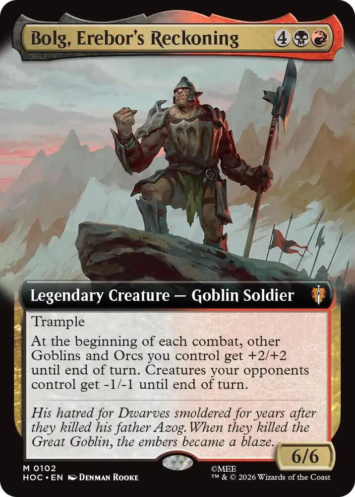 Bolg, Erebor's Reckoning (Extended Art) card image