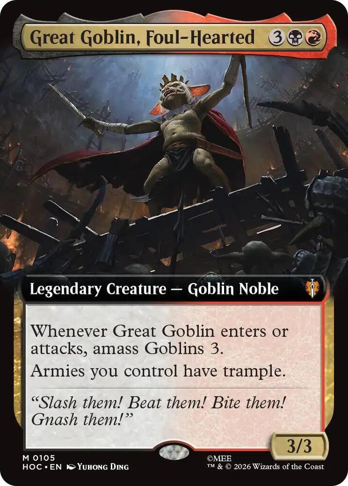 Great Goblin, Foul-Hearted (Extended Art) card image