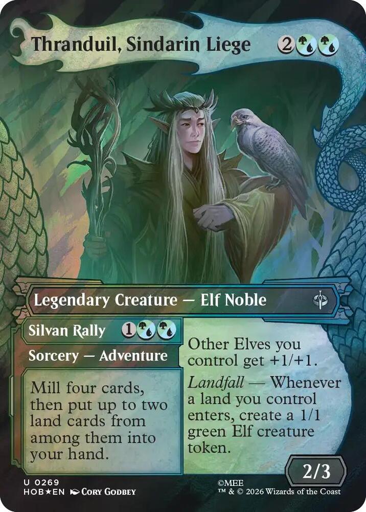 Thranduil, Sindarin Liege (Showcase) (Surge Foil) card image