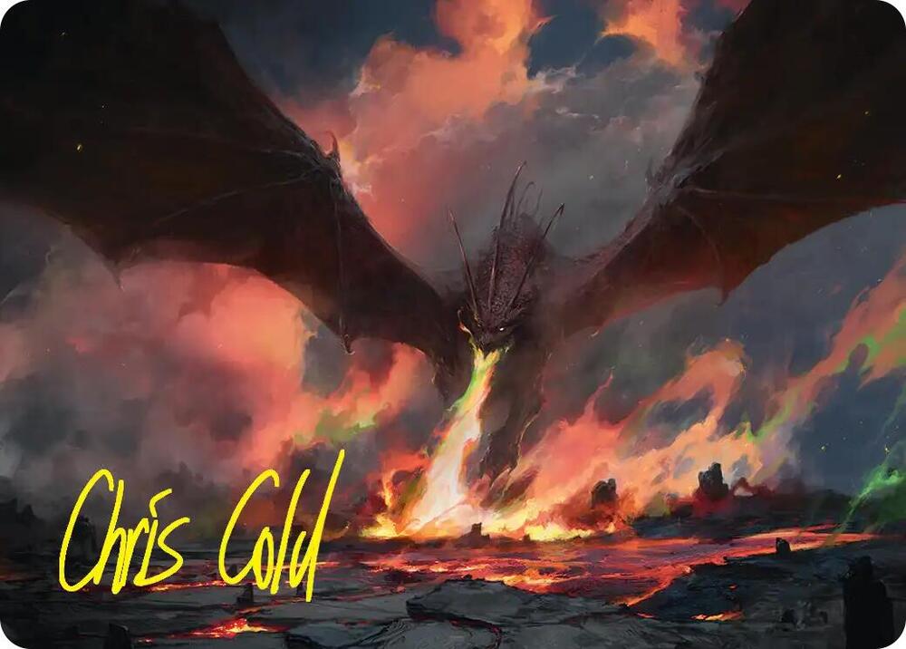 Smaug, the Great Calamity Art Card (Gold-Stamped Signature) card image