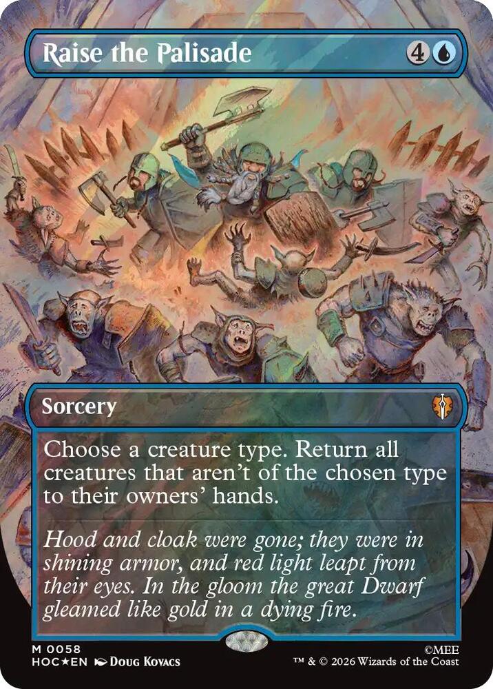 Raise the Palisade (Borderless) (Surge Foil) card image