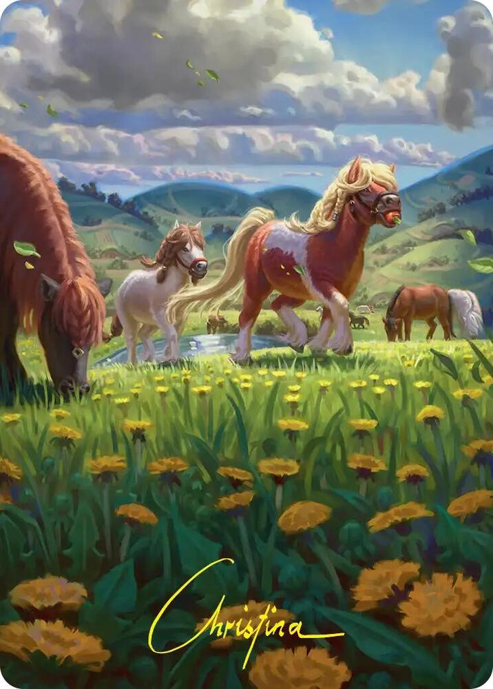 Troop of Ponies Art Card (Gold-Stamped Signature) card image