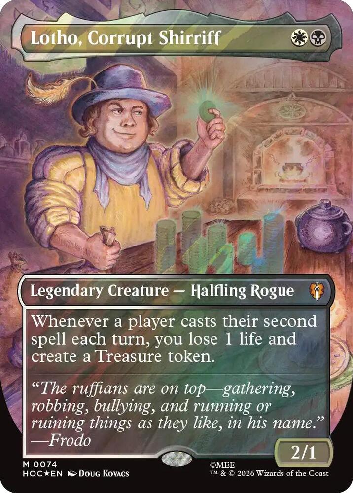Lotho, Corrupt Shirriff (Borderless) (Surge Foil) card image