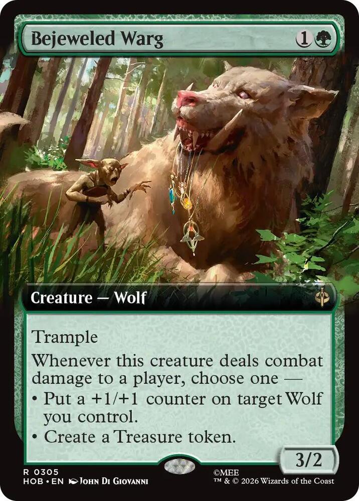 Bejeweled Warg (Extended Art) card image