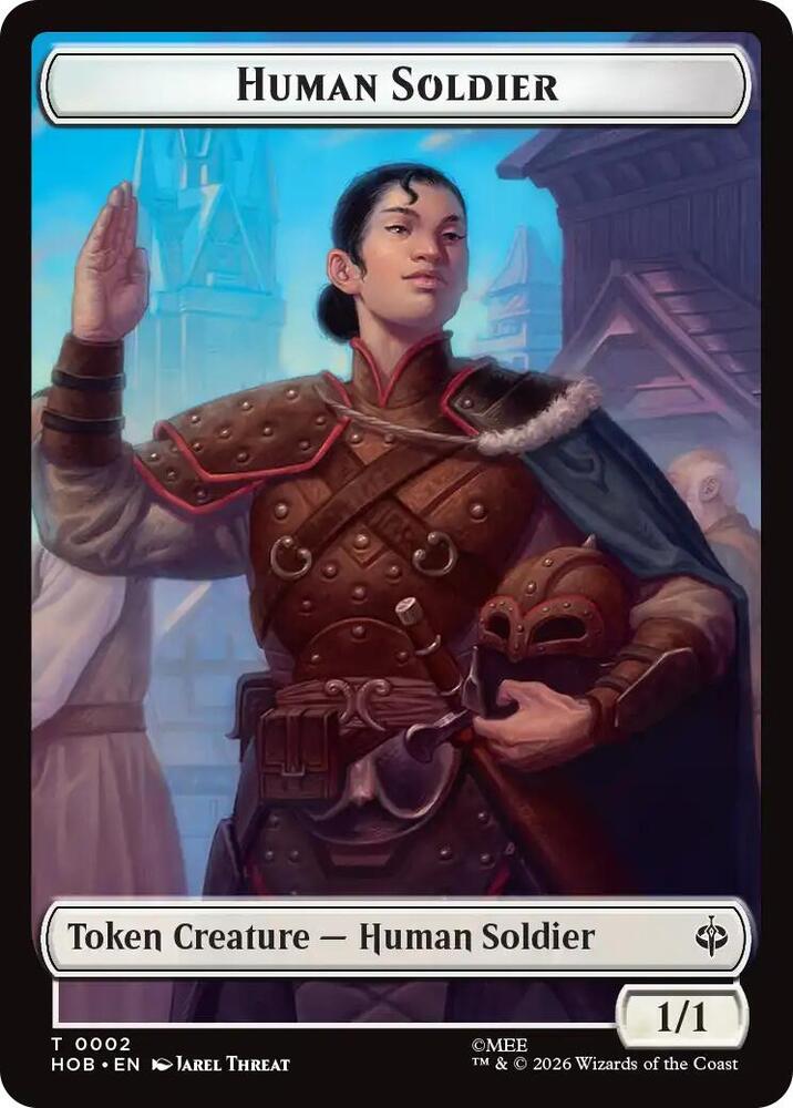 Human Soldier // Treasure (0013) Double-Sided Token card image