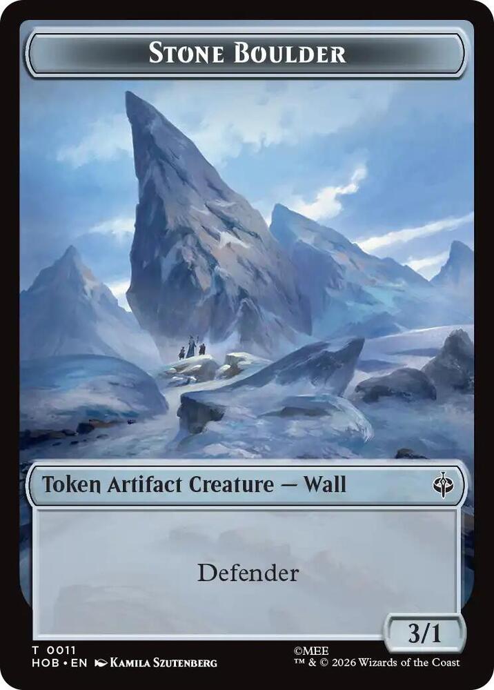 Stone Boulder // Dragon Double-Sided Token card image
