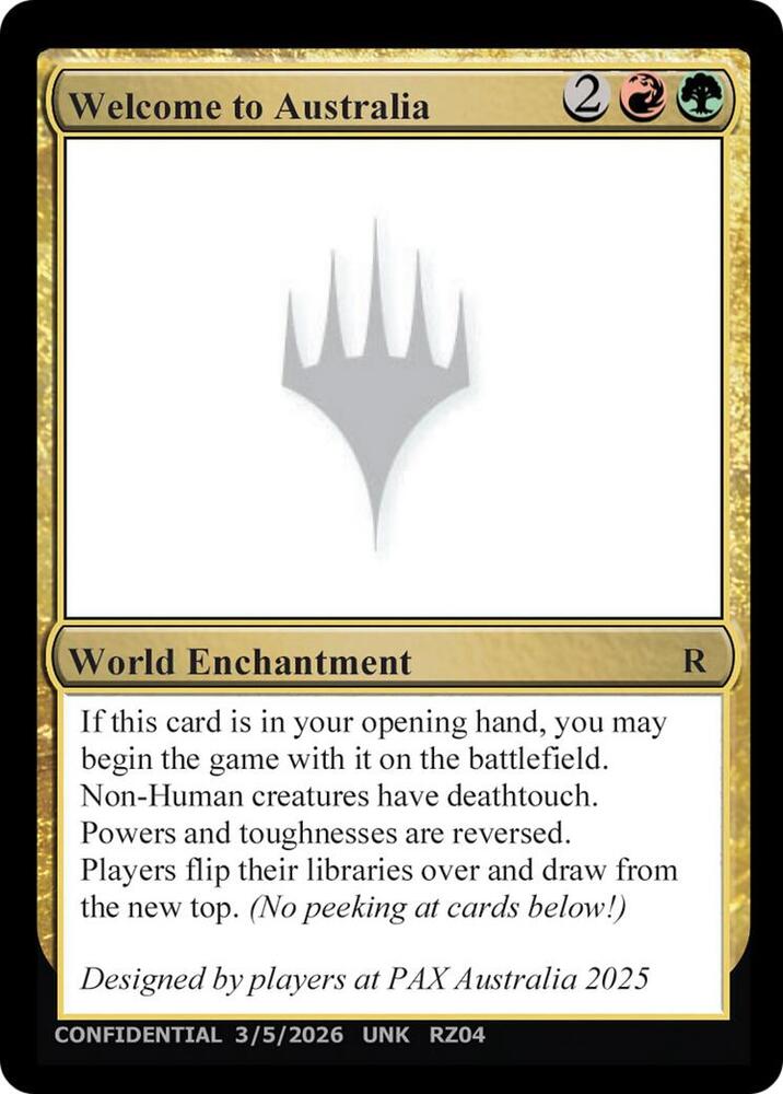Welcome to Australia card image