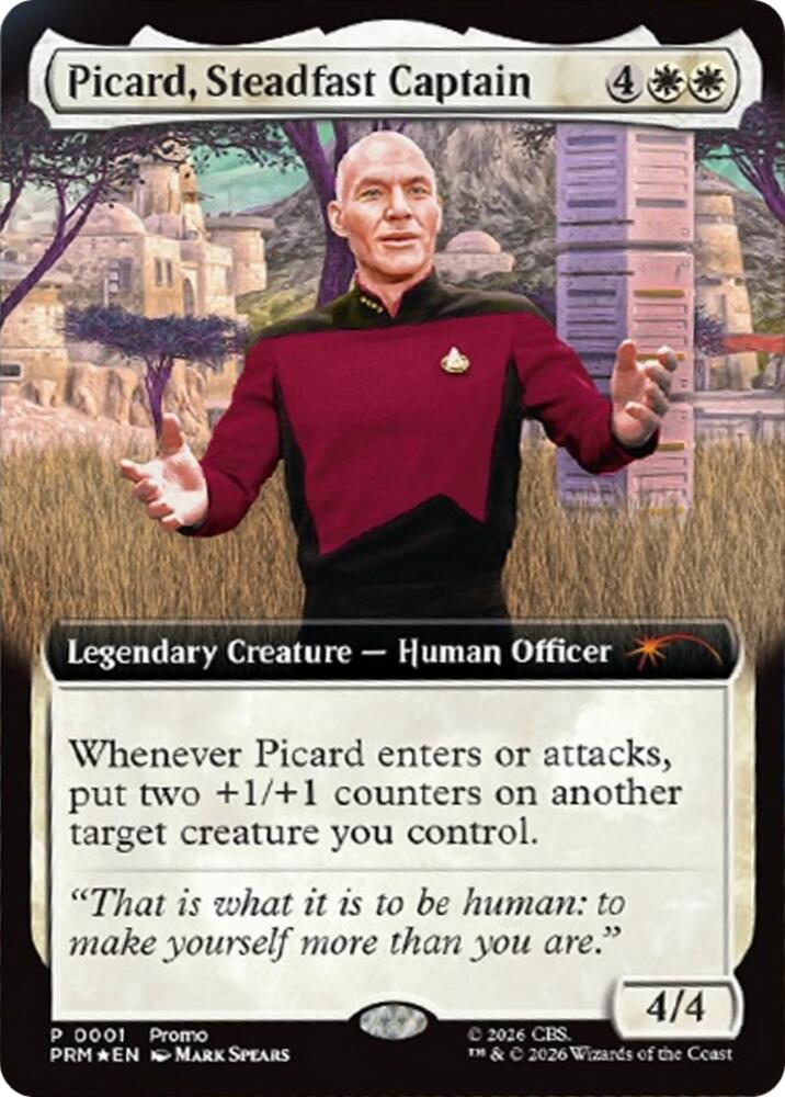 Picard, Steadfast Captain (Extended Art) card image