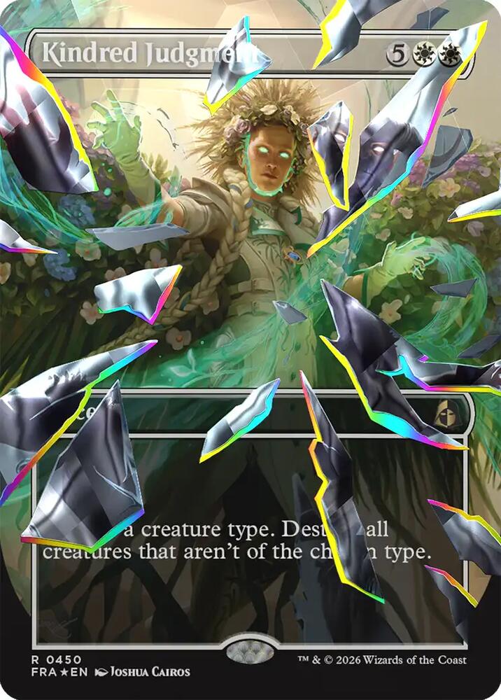 Kindred Judgment (Borderless) (Facet Foil) card image