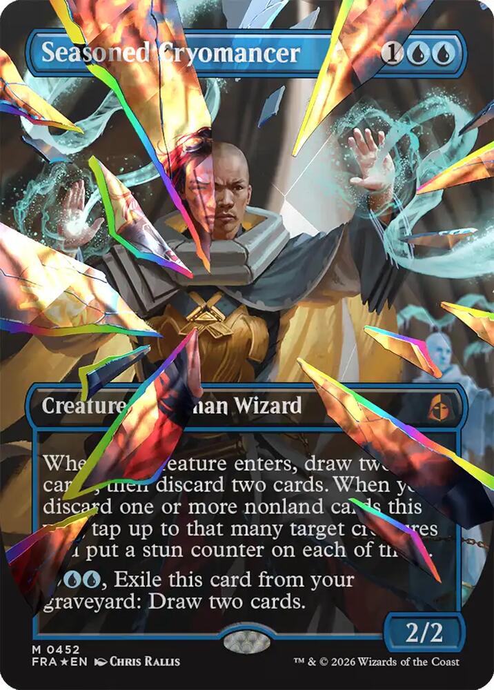 Seasoned Cryomancer (Borderless) (Facet Foil) (0452) card image
