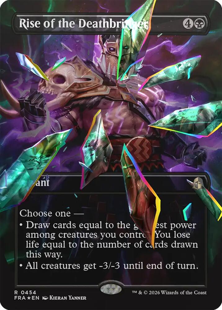 Rise of the Deathbringer (Borderless) (Facet Foil) card image
