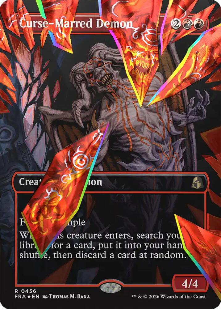 Curse-Marred Demon (Borderless) (Facet Foil) card image