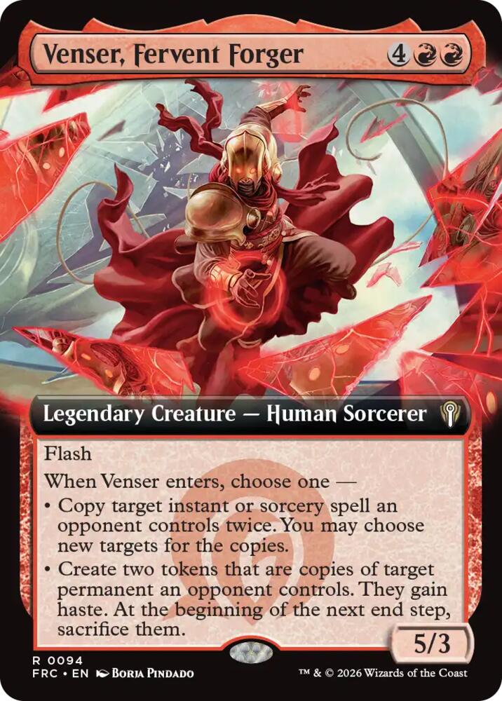 Venser, Fervent Forger (Extended Art) card image